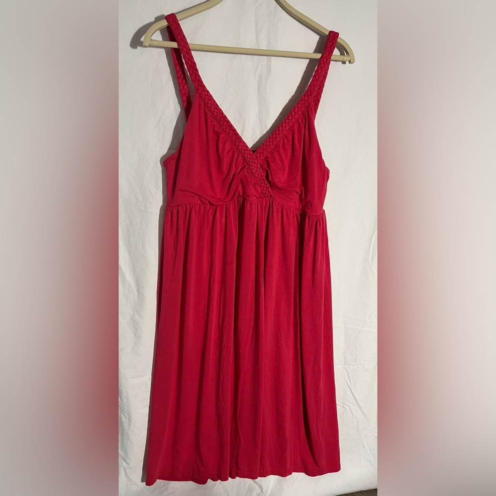 Merona Pink Women's V-Neck Empire Waist  Sleeveless Tank Style Sundress Size XL